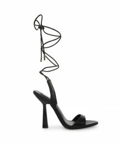 STEVEMADDEN NEW & NOW MICHELLE BLACK LEATHER