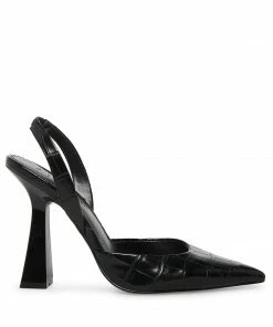 STEVEMADDEN NEW & NOW PAULA BLACK CROCODILE