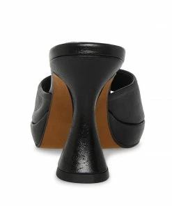 STEVEMADDEN WOMEN’S SHOES PENNY BLACK LEATHER