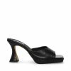 STEVEMADDEN WOMEN’S SHOES PENNY BLACK LEATHER