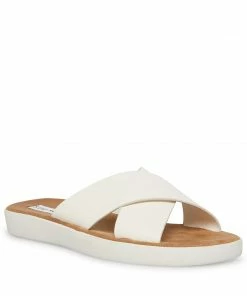 SteveMadden PERCY WHITE LEATHER WOMEN’S SHOES