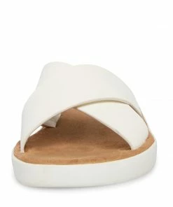 SteveMadden PERCY WHITE LEATHER WOMEN’S SHOES