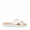 SteveMadden PERCY WHITE LEATHER WOMEN’S SHOES