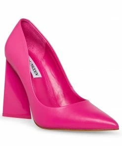 STEVEMADDEN PICKEE PINK LEATHER WOMEN’S SHOES