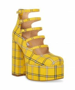 STEVEMADDEN ROSARIO YELLOW PLAID