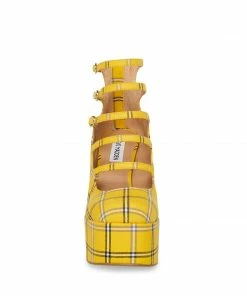 STEVEMADDEN ROSARIO YELLOW PLAID