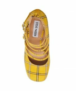 STEVEMADDEN ROSARIO YELLOW PLAID