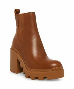 STEVEMADDEN NEW & NOW ROXIE COGNAC LEATHER