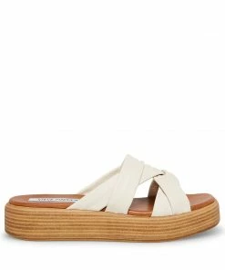 SteveMadden WOMEN’S SHOES SALITA BONE LEATHER