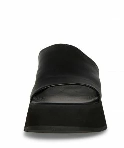 STEVEMADDEN SAMMIE BLACK LEATHER WOMEN’S SHOES