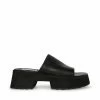 STEVEMADDEN SAMMIE BLACK LEATHER WOMEN’S SHOES