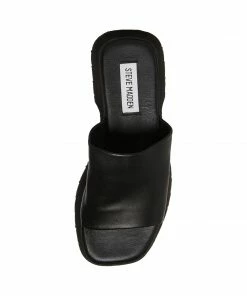 STEVEMADDEN SAMMIE BLACK LEATHER WOMEN’S SHOES