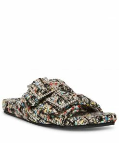 SteveMadden WOMEN’S SHOES SANDSTORM BLACK MULTI