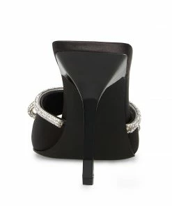 STEVEMADDEN EMBELLISH BLACK SATIN