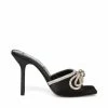 STEVEMADDEN EMBELLISH BLACK SATIN
