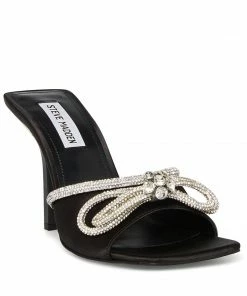 STEVEMADDEN EMBELLISH BLACK SATIN