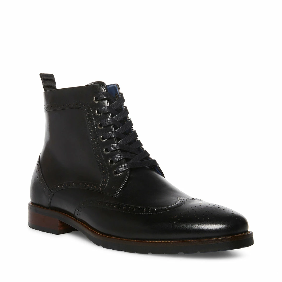 SteveMadden Shop All TILMAN BLACK LEATHER