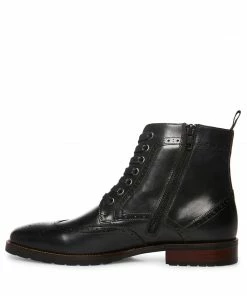SteveMadden Shop All TILMAN BLACK LEATHER