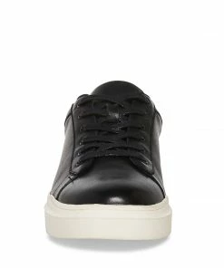 STEVEMADDEN TILTON BLACK LEATHER
