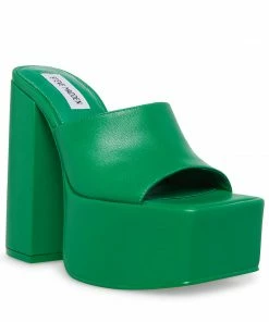 SteveMadden Shop All TRIXIE GREEN LEATHER