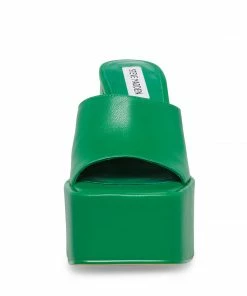 SteveMadden Shop All TRIXIE GREEN LEATHER