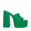 SteveMadden Shop All TRIXIE GREEN LEATHER