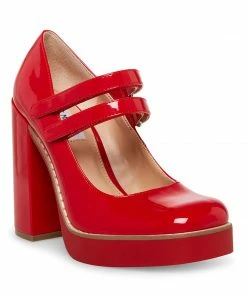 SteveMadden WOMEN’S SHOES TWICE RED PATENT