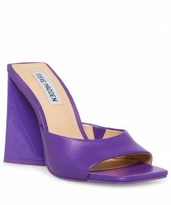 STEVEMADDEN TWISTS PURPLE LEATHER
