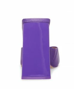 STEVEMADDEN TWISTS PURPLE LEATHER