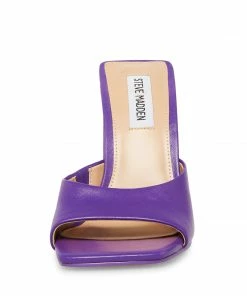 STEVEMADDEN TWISTS PURPLE LEATHER