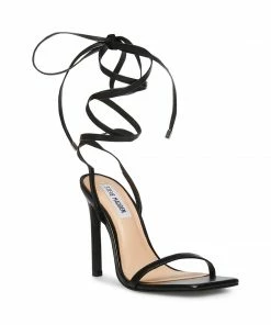 SteveMadden UPLIFT BLACK LEATHER WOMEN’S SHOES