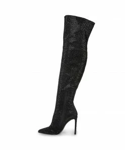 SteveMadden VIVIANNE BLACK Rhinestones