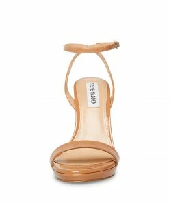 STEVEMADDEN NEW & NOW WAFER TAN PATENT
