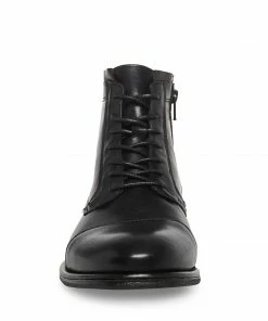 SteveMadden NEW & NOW WELLS BLACK LEATHER