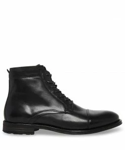 SteveMadden NEW & NOW WELLS BLACK LEATHER