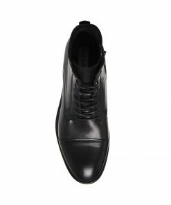 SteveMadden NEW & NOW WELLS BLACK LEATHER