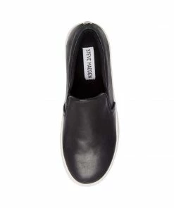 SteveMadden GILLS BLACK LEATHER WOMEN’S SHOES