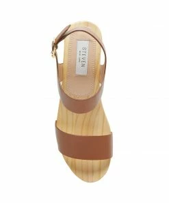 SteveMadden FABEE COGNAC LEATHER WOMEN’S SHOES