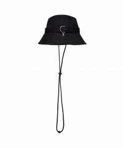 STEVEMADDEN Shop All DRAWSTRING BUCKET HAT BLACK