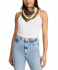 STEVEMADDEN Shop All MIXED ANIMAL PRINT BANDANA OLIVE