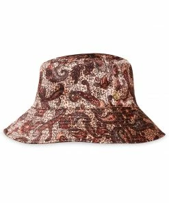 STEVEMADDEN REVERSIBLE SATIN BUCKET HAT BROWN MULTI Shop All