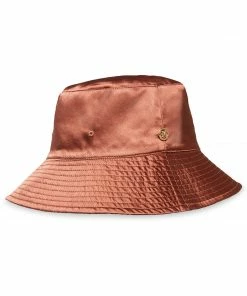 STEVEMADDEN REVERSIBLE SATIN BUCKET HAT BROWN MULTI Shop All