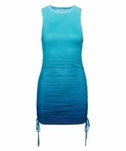 SteveMadden Shop All OMBRE SLEEVELESS MINI DRESS BLUE MULTI