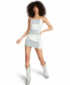 STEVEMADDEN DENIM PATCHWORK DRESS NEW & NOW
