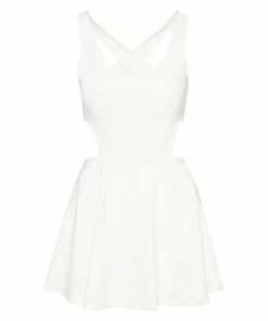 STEVEMADDEN GRIND IT OUT DRESS WHITE