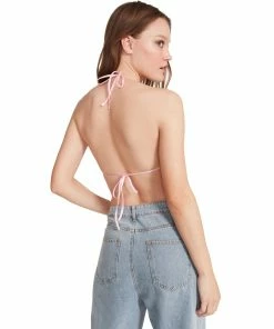 STEVEMADDEN BARELY THERE RHINESTONE HALTER RAINBOW MULTI WOMEN'S CLOTHING