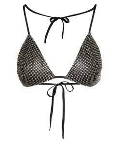 STEVEMADDEN RHINESTONE BIKINI TOP BLACK Rhinestones