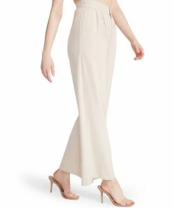 SteveMadden WOMEN'S CLOTHING HIGH WAISTED TROUSER IVORY