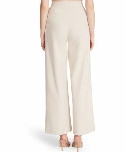 SteveMadden WOMEN'S CLOTHING HIGH WAISTED TROUSER IVORY