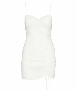 STEVEMADDEN EYELET MINI DRESS WHITE